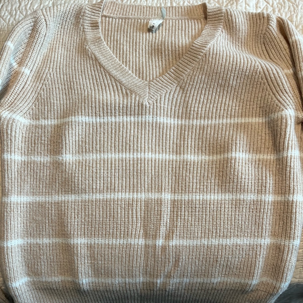Dreamers by Debut cream striped petite sweater